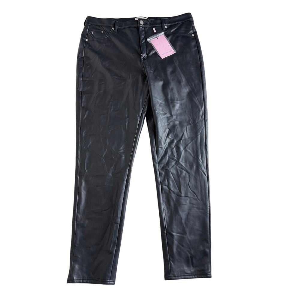 Avec Les Filles Vegan Leather Pants Size XL Black Skinny NWT